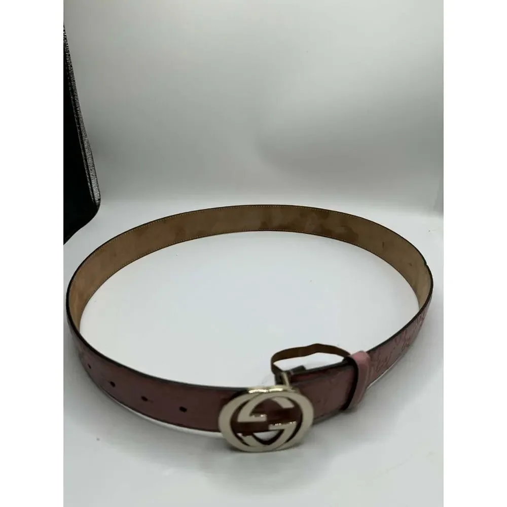 Gucci - Guccissima GG Belt Pink 36